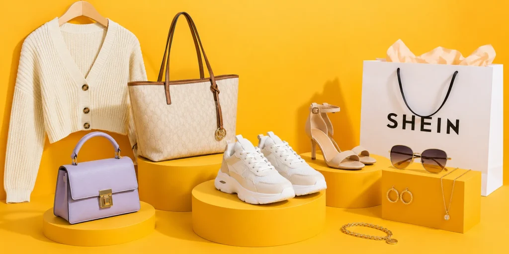 SHEIN fashion items including clothing, bags, shoes and accessories